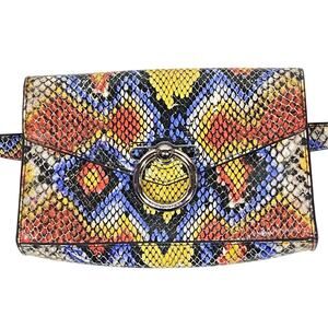 Rebecca Minkoff Snakeskin Crossbody Bag Jean Belt Multicolor Mini Wallet Purse